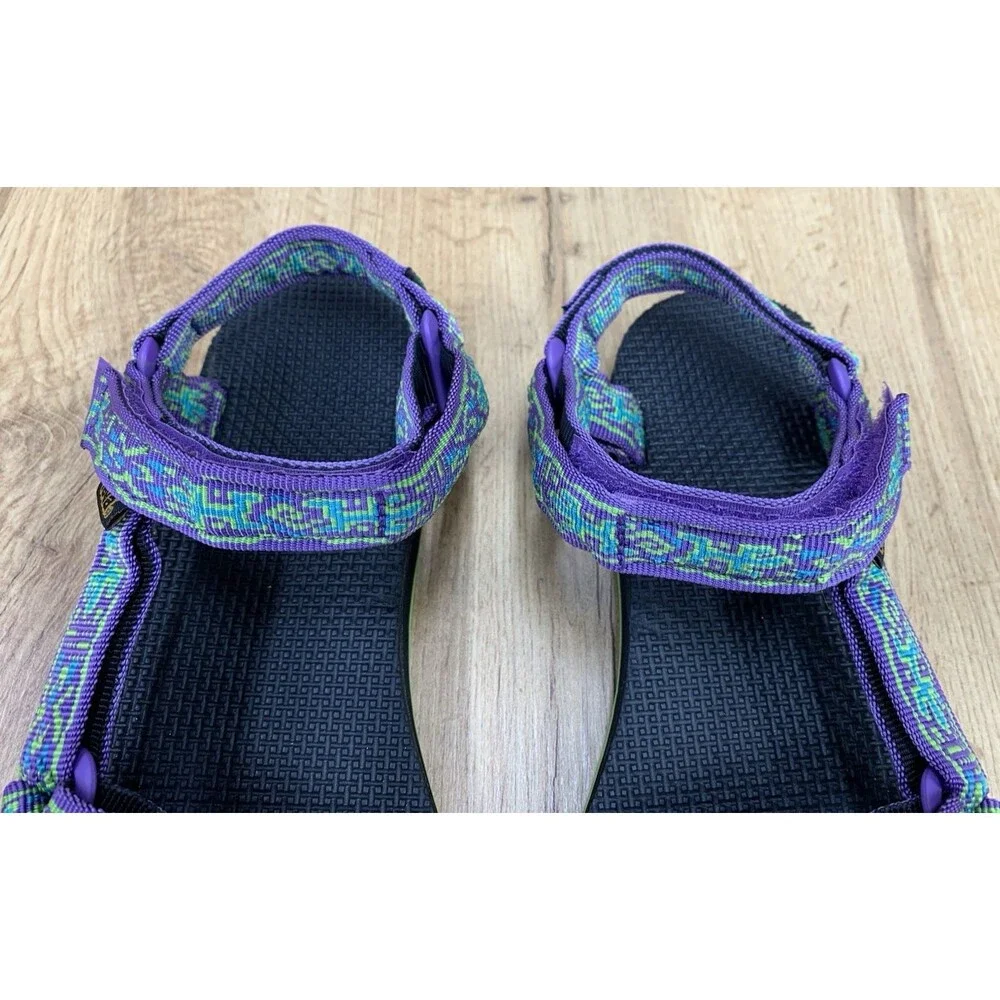 Teva Original Universal Sandals Women US 8 Purple Green Sport Hiking Water Shoes